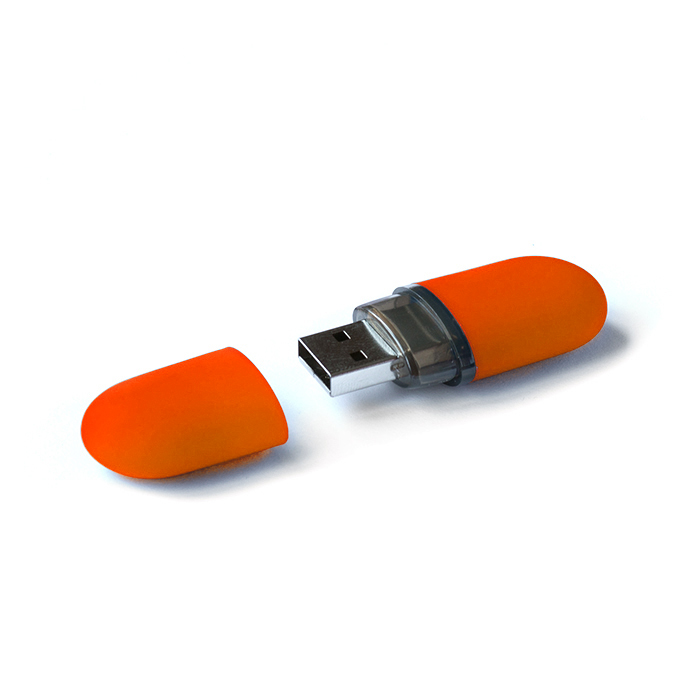 USB-флешка модель 184 Soft Touch, (USB 2.0), объем памяти 32 GB, цвет оранжевый