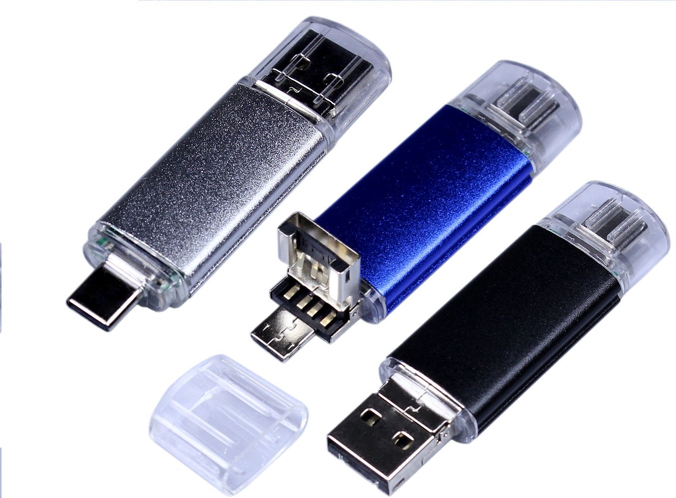 USB-флешка модель 120 OTG 3in1, (USB 2.0), объем памяти 16 GB, цвет черный