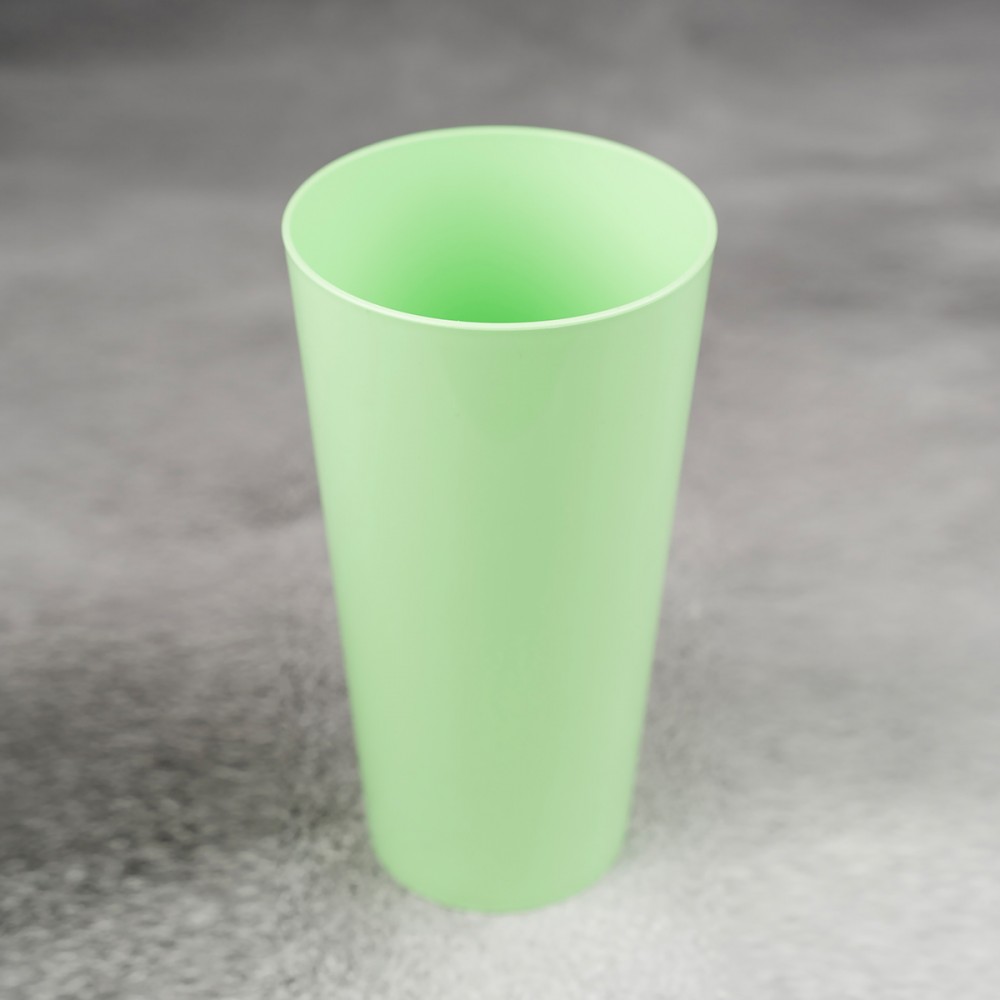 Многоразовый пластиковый стакан 400 мл светло-зеленые