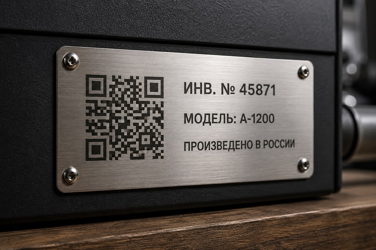 Маркировка оборудования — пример лазерной гравировки